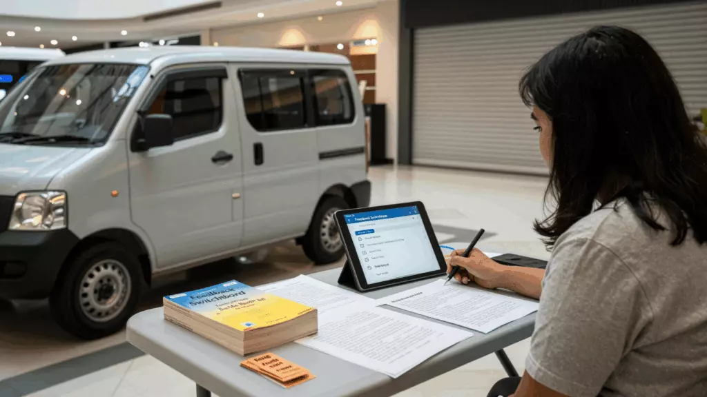 an Indonesian woman in her late 20s working through Rencana