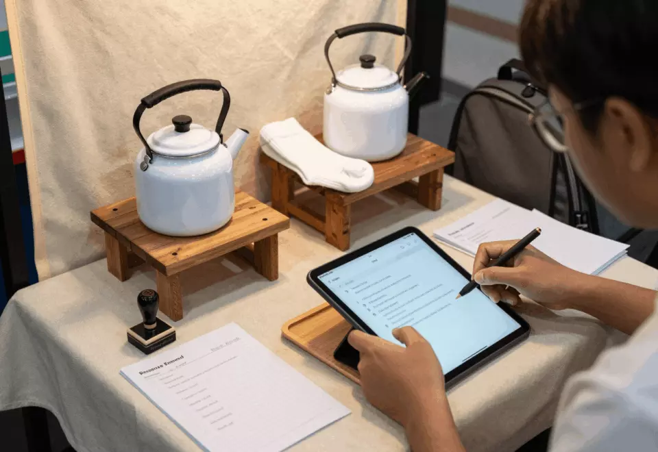 an Indonesian woman in her late 20s choosing the next IELTS prep step online