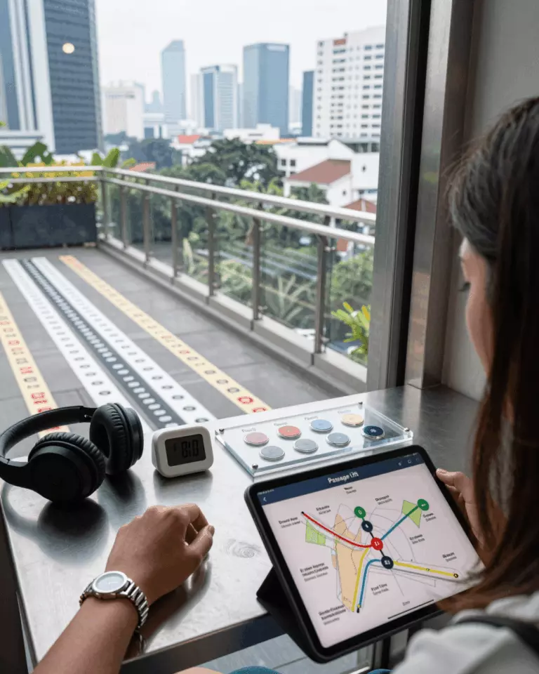 an Indonesian woman in her late 20s preparing online for Strategi Membaca IELTS: Pengaturan Waktu, Skimming, Pemindaian, dan Akurasi