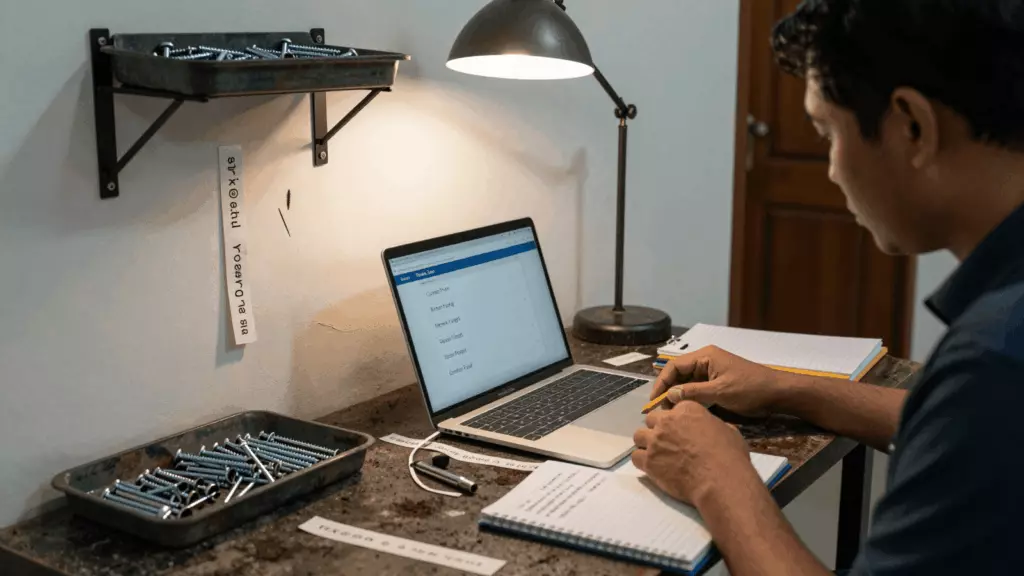 an Indonesian woman in her late 20s working through Revisi