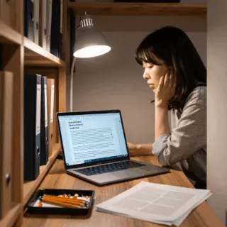 에세이 용지와 시간 제한 IELTS 작문 연습 설정 시계