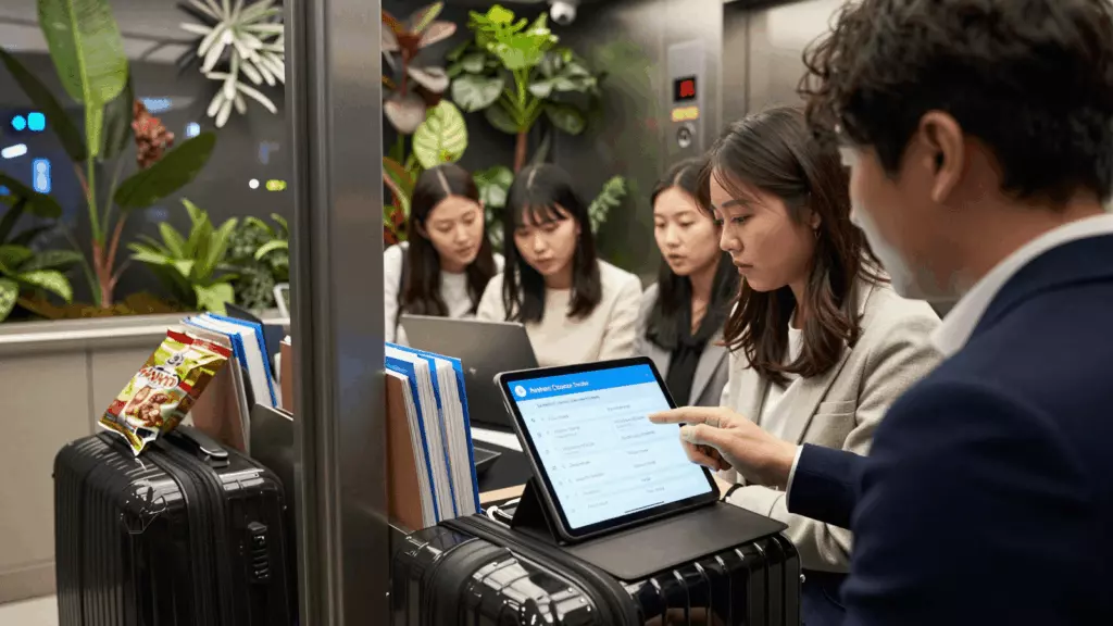 a Korean woman in her late 20s working through 선택