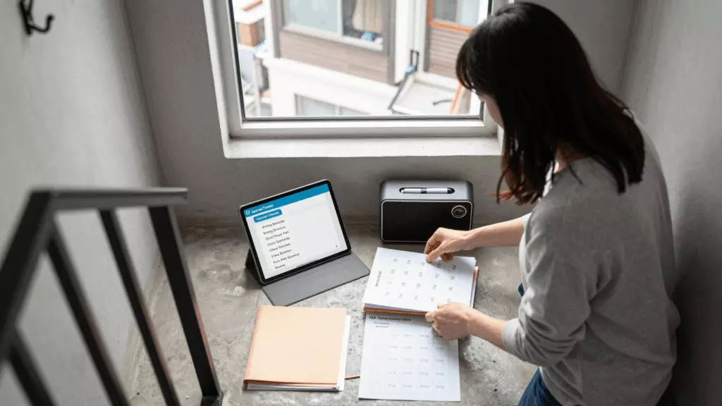 a Korean woman in her late 20s working through 선택