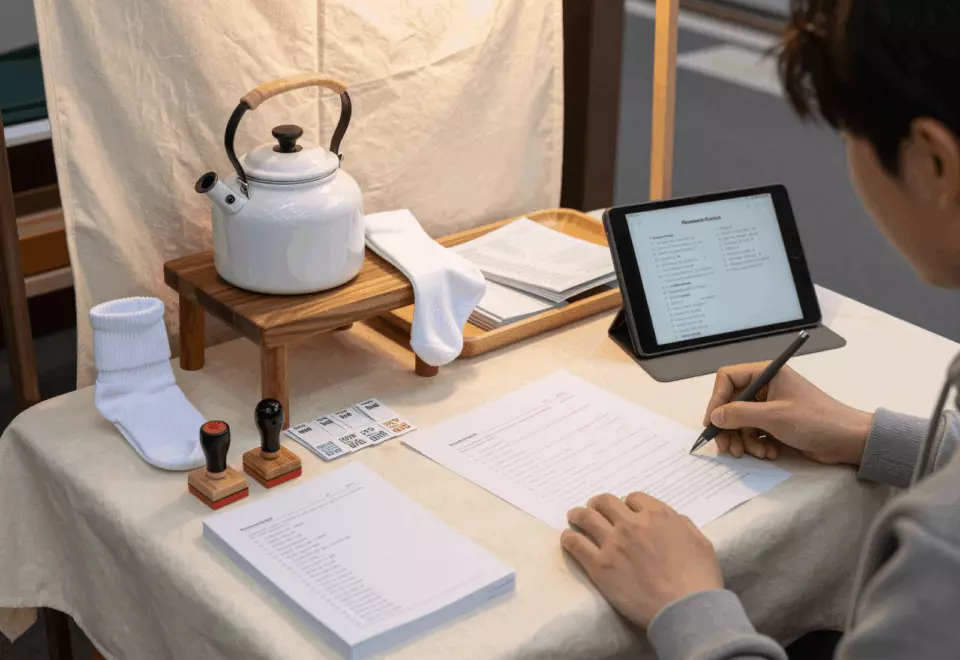 a Korean woman in her late 20s choosing the next IELTS prep step online