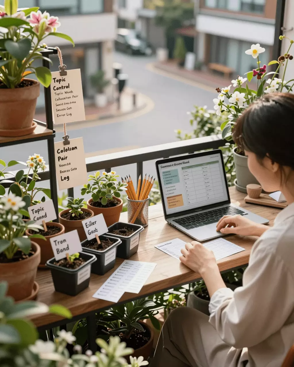 a Korean woman in her late 20s preparing online for 고위 밴드를 위한 IELTS 문법 및 어휘: 먼저 배울 내용