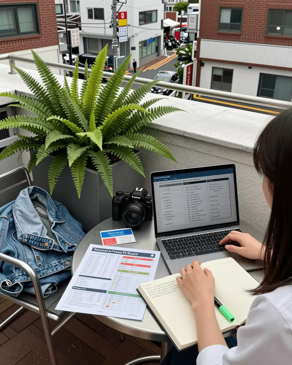 a Korean woman in her late 20s preparing online for 대면 IELTS 수업과 자습형 온라인 IELTS 준비: 무엇을 선택해야 합니까?