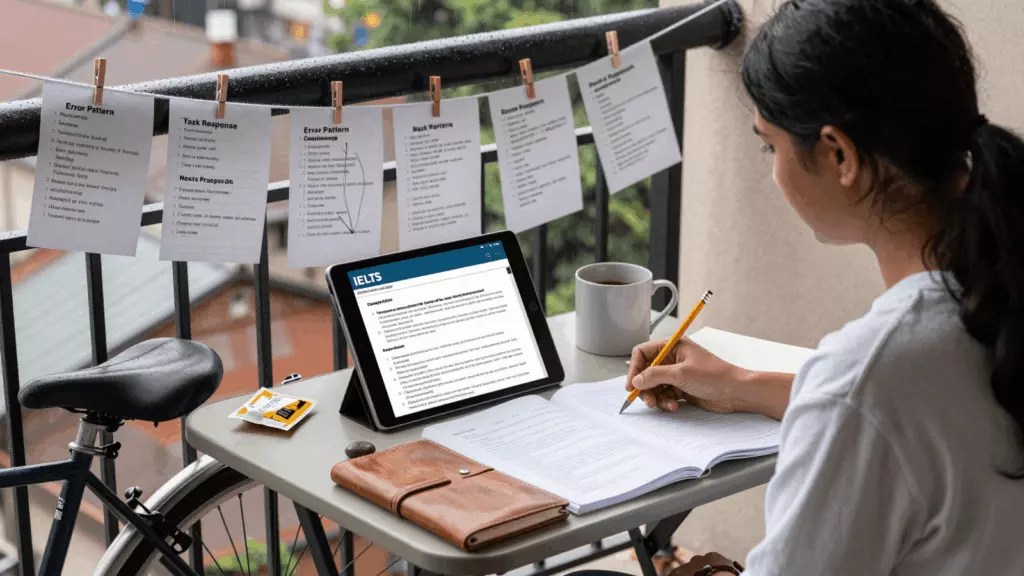 a Nepali woman in her late 20s working through समीक्षा