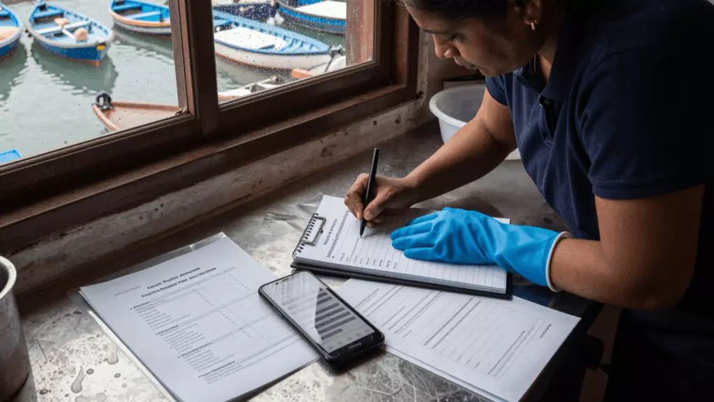 a Nepali woman in her late 20s working through जाँच गर्नुहोस्
