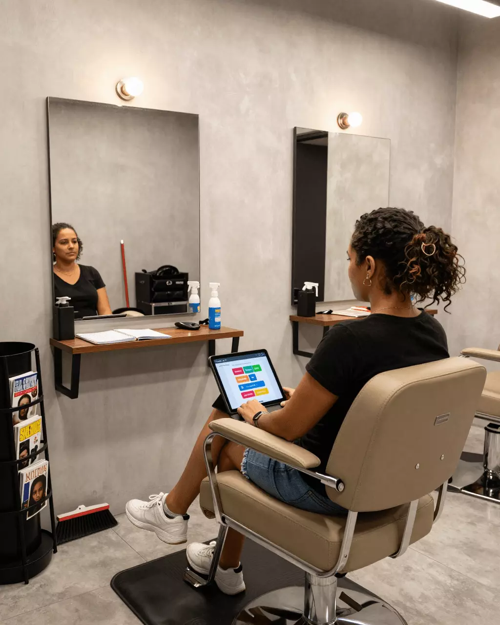 a Brazilian woman in her late 20s preparing online for Aulas gratuitas de IELTS on-line: experimente as aulas de IELTS antes de escolher um curso