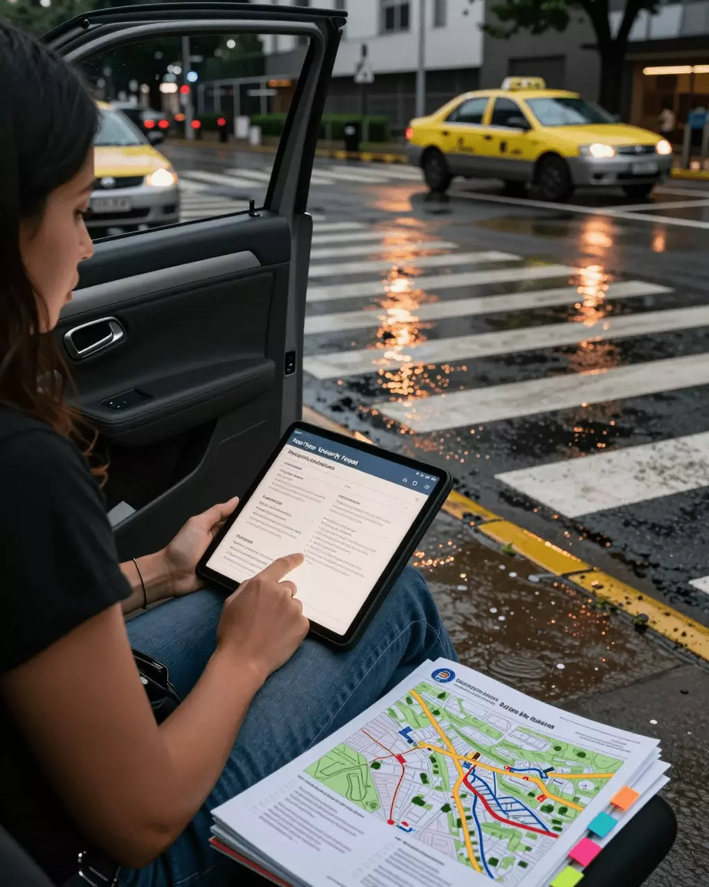 a Brazilian woman in her late 20s preparing online for Curso de preparação acadêmica do IELTS para universidades e metas de estudo no exterior