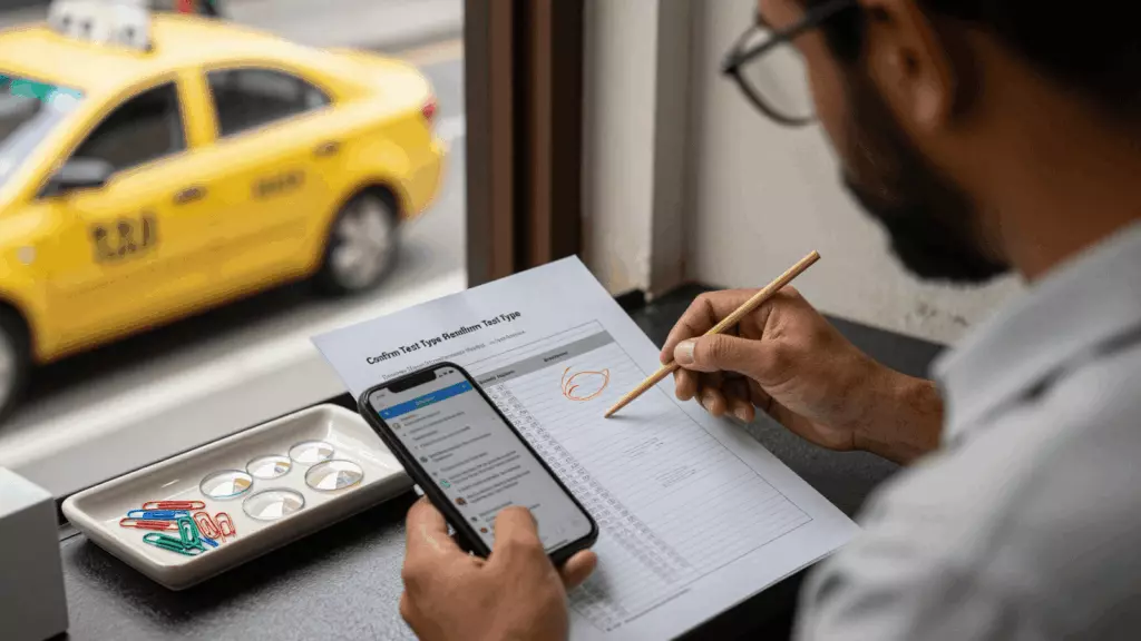 a Brazilian woman in her late 20s working through Verificar