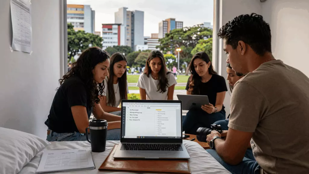 a Brazilian woman in her late 20s working through Filtrar