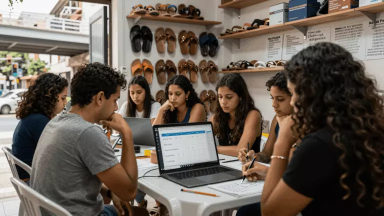 a Brazilian woman in her late 20s preparing online for Plano de estudo IELTS para iniciantes: como começar a se preparar do zero