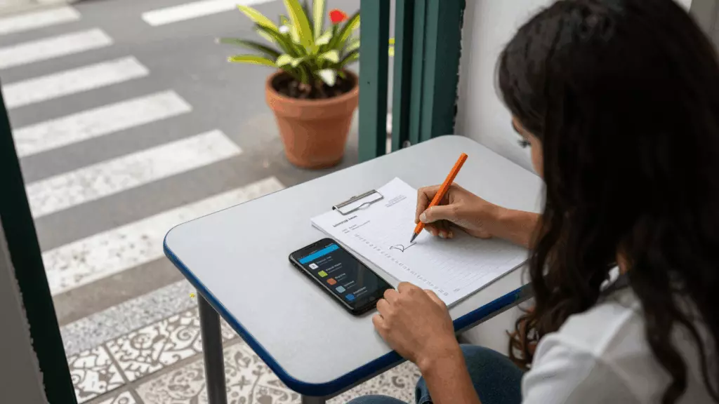 a Brazilian woman in her late 20s working through Localize