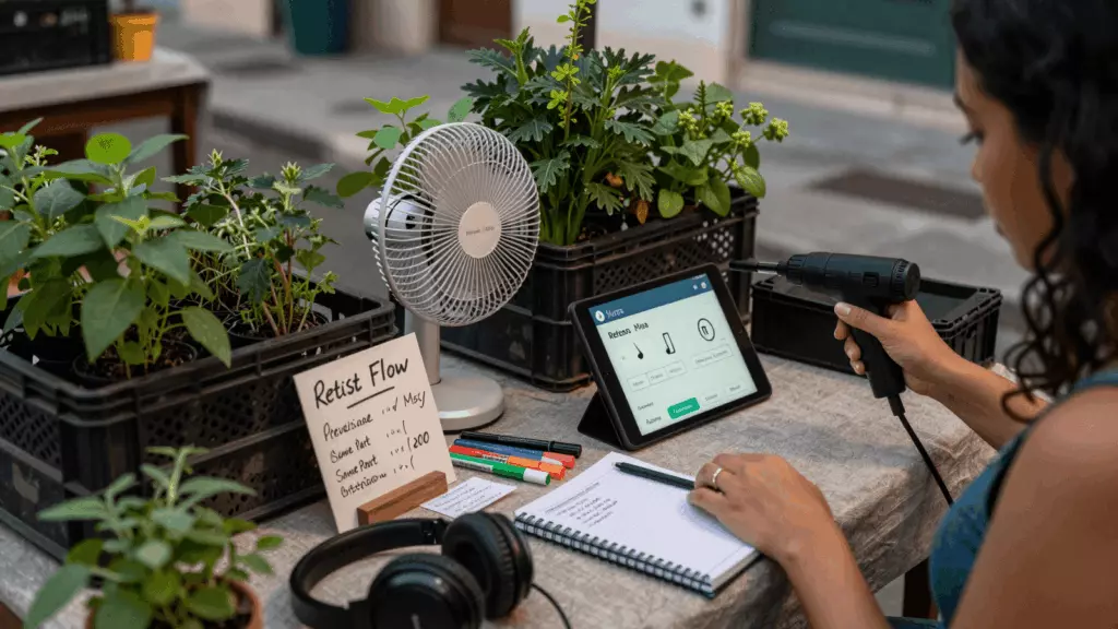 a Brazilian woman in her late 20s working through Reteste