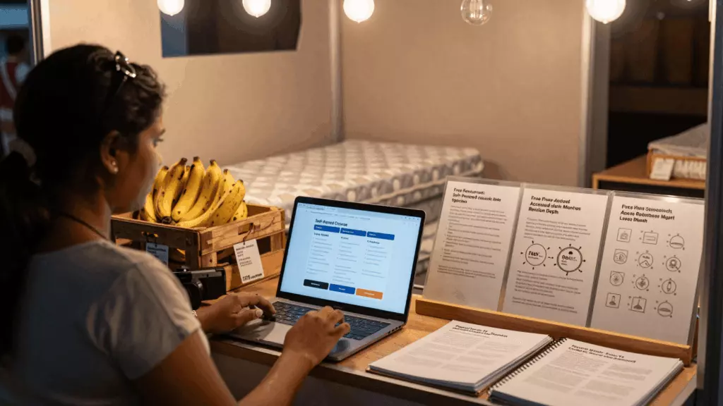 a Sri Lankan woman in her late 20s working through සසඳන්න