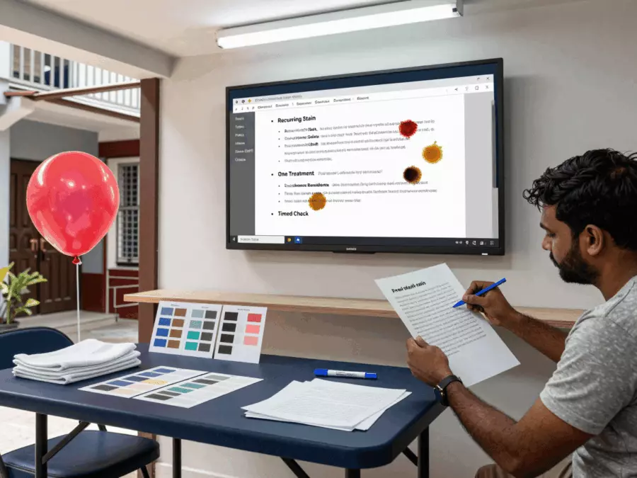 ප්රත්යාවර්තක ලිවීමේ වැරදි පෙන්වන උද්දීපනය කරන ලද IELTS රචනා සටහන්