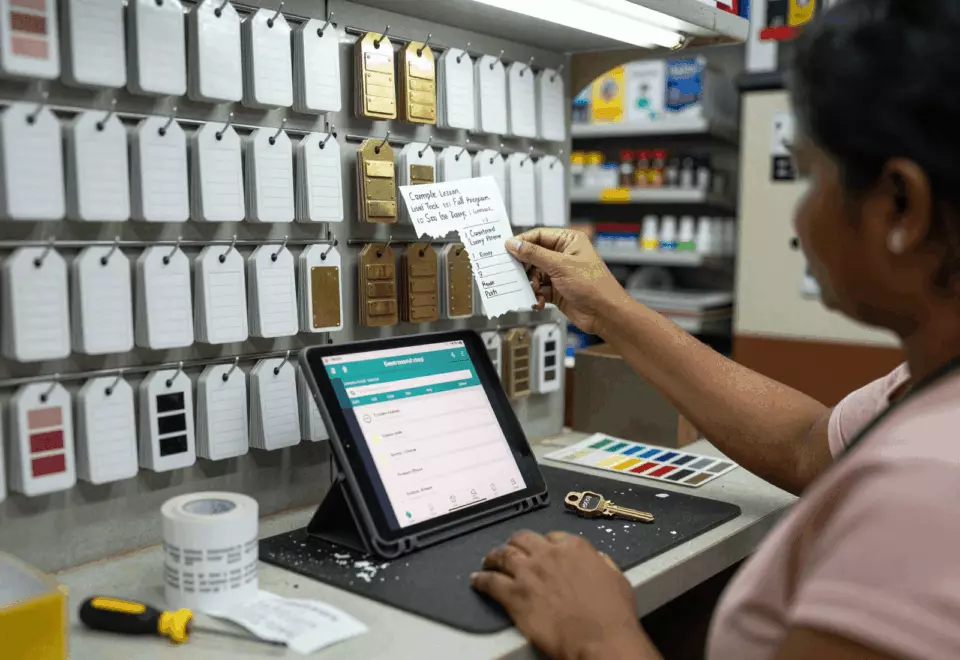 a Tamil woman in her late 20s choosing the next IELTS prep step online