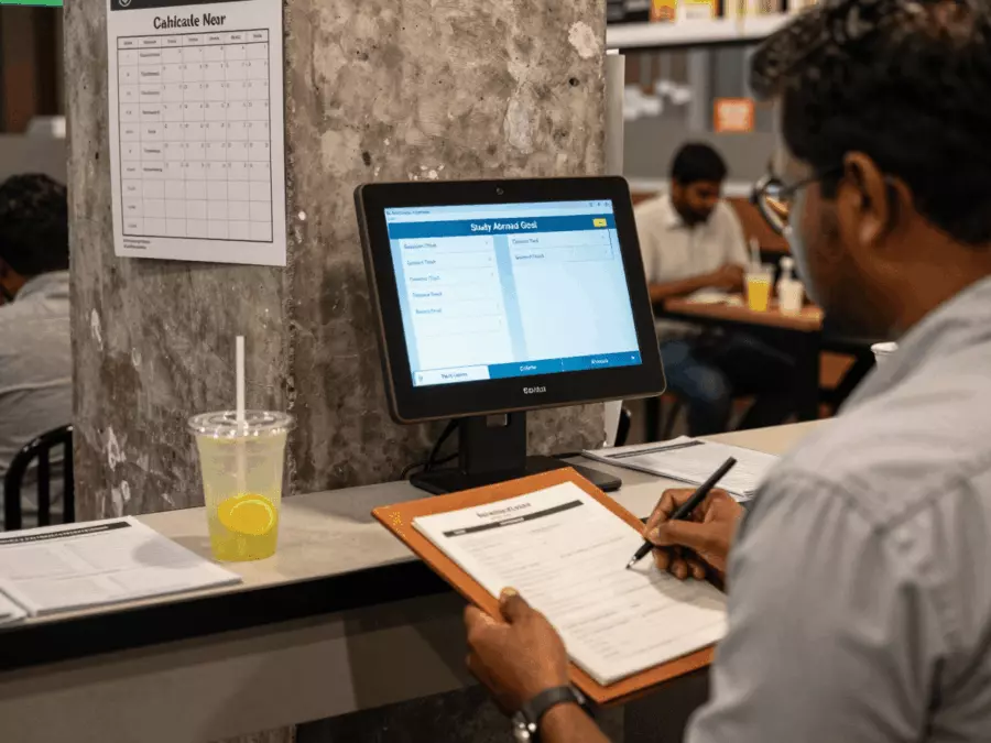 IELTS கல்விசார் வாசிப்புப் பத்தியில் சான்று குறிப்புகள் மற்றும் நேரச் சோதனைச் சாவடிகள் குறிக்கப்பட்டுள்ளன