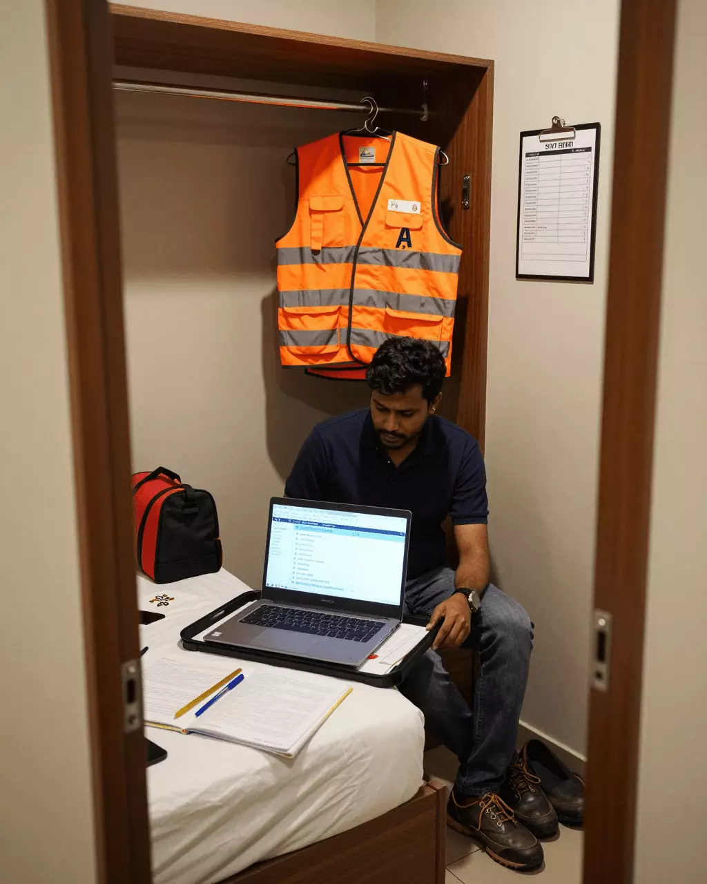 a Tamil woman in her late 20s preparing online for வேலை, இடம்பெயர்வு மற்றும் குடியேற்ற இலக்குகளுக்கான IELTS பொதுப் பயிற்சிப் பாடநெறி