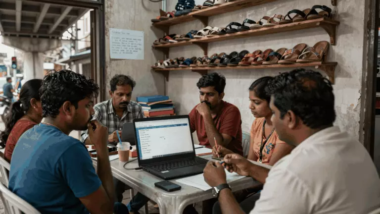 a Tamil woman in her late 20s preparing online for தொடக்கநிலையாளர்களுக்கான IELTS ஆய்வுத் திட்டம்: பூஜ்ஜியத்தில் இருந்து தயாராவதைத் தொடங்குவது எப்படி