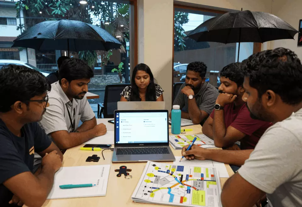 a Tamil woman in her late 20s choosing the next IELTS prep step online