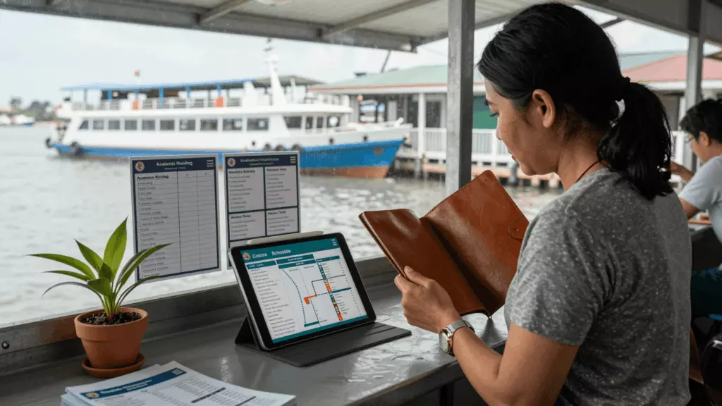 a Thai woman in her late 20s working through เลือก
