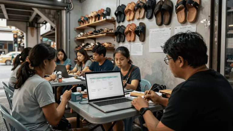 a Thai woman in her late 20s preparing online for แผนการเรียน IELTS สำหรับผู้เริ่มต้น: วิธีเริ่มต้นเตรียมตัวจากศูนย์