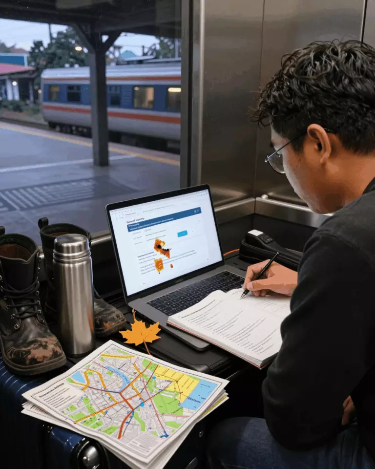a Thai woman in her late 20s preparing online for การฝึกอบรมทั่วไปของ IELTS สำหรับการย้ายถิ่นฐานของแคนาดา: หลักสูตรและแผนการศึกษา