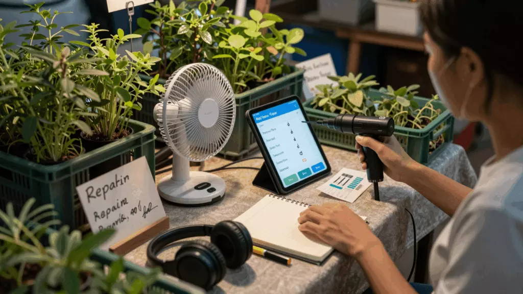a Thai woman in her late 20s working through ทดสอบใหม่