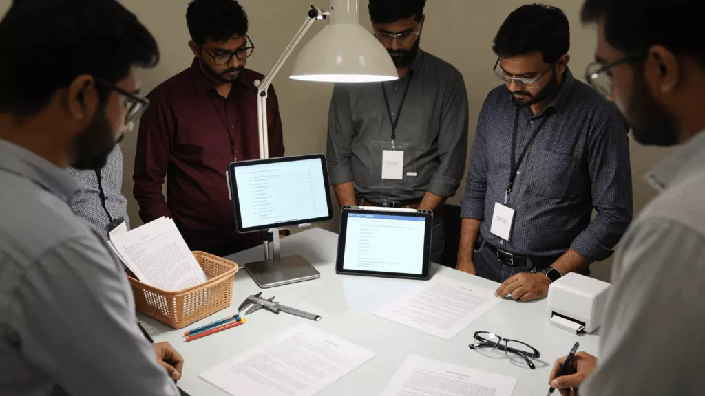 a Pakistani man in his late 20s working through نظرثانی کریں