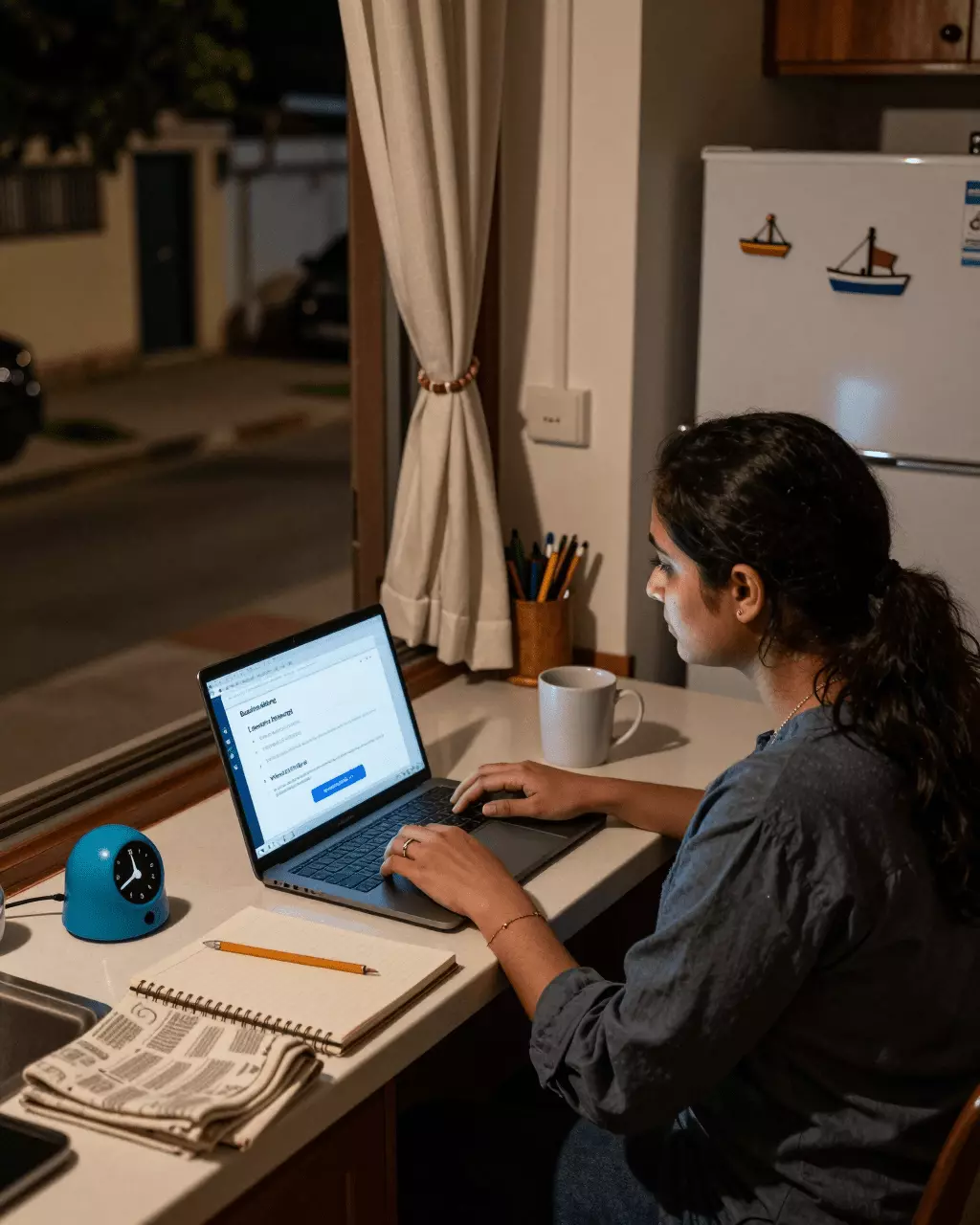 a Pakistani man in his late 20s preparing online for IELTS پریکٹس ٹیسٹ آن لائن: فرضی ٹیسٹ، اسکورز، اور امتحان کی تیاری