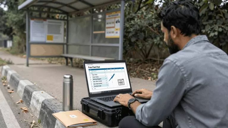 a Pakistani man in his late 20s preparing online for IELTS کورس کی فیس: آن لائن IELTS کی تیاری کی قیمت کیا ہونی چاہیے؟