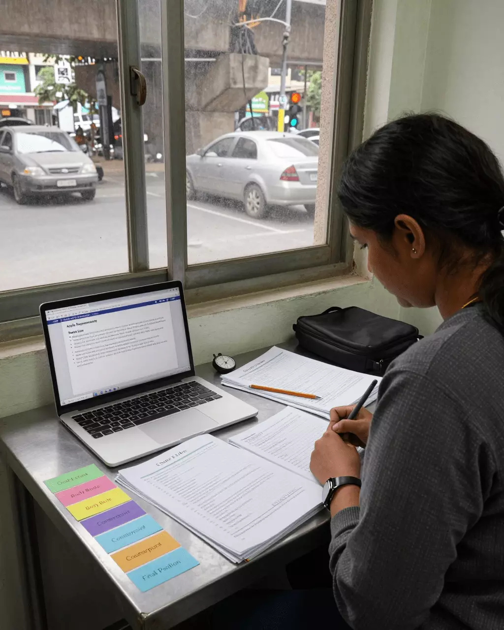 a Pakistani man in his late 20s preparing online for IELTS تحریری ٹاسک 2 کورس گائیڈ: مضامین، آئیڈیاز، ساخت، اور بینڈ اسکورز