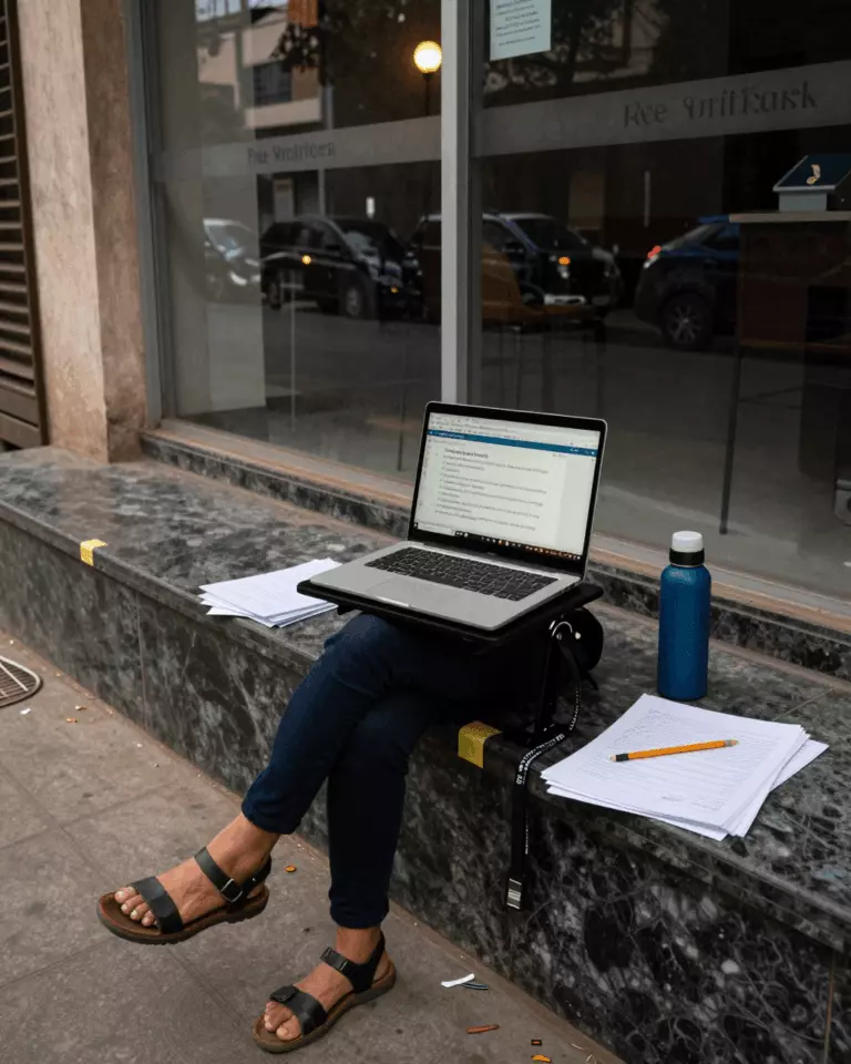 a Pakistani man in his late 20s preparing online for >مفت IELTS رائٹنگ چیکر: بینڈ 7 کے لیے مفید یا کافی نہیں؟