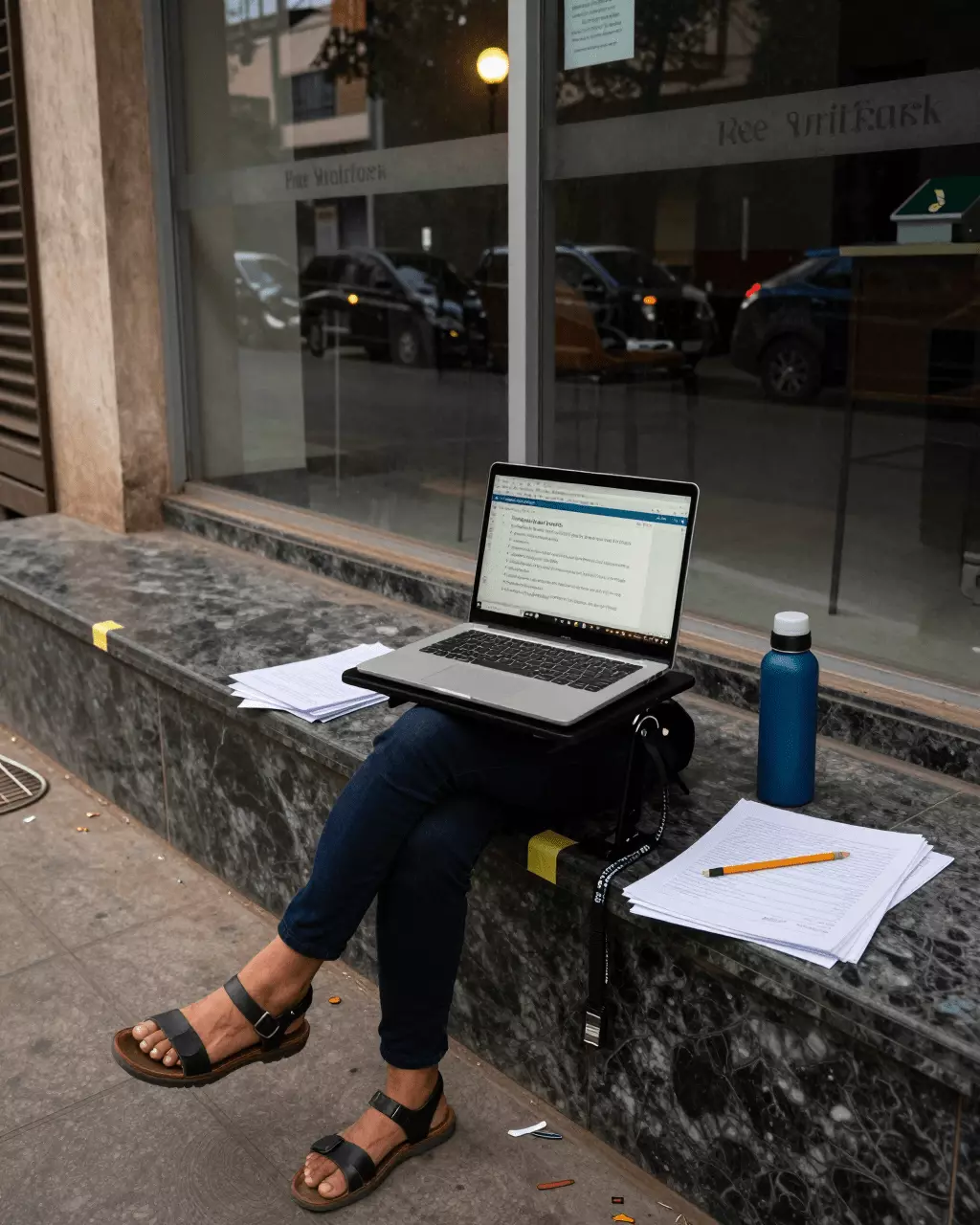 a Pakistani man in his late 20s preparing online for >مفت IELTS رائٹنگ چیکر: بینڈ 7 کے لیے مفید یا کافی نہیں؟