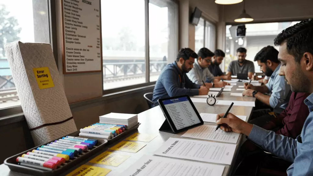 a Pakistani man in his late 20s working through نشان
