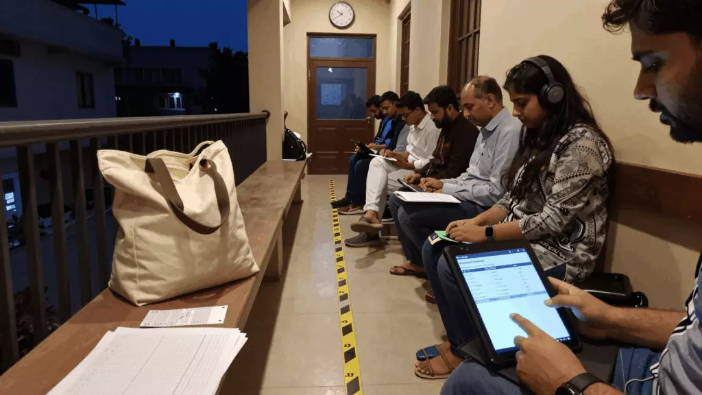a Pakistani man in his late 20s working through نقل کرنا