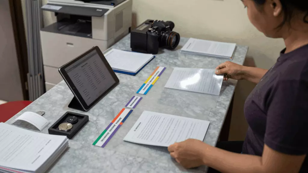 a Vietnamese woman in her late 20s working through Orient