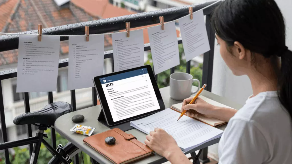 a Vietnamese woman in her late 20s working through Xem lại