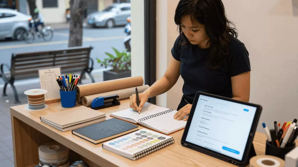 >Kế hoạch học viết IELTS với danh sách kiểm tra hành động tiếp theo và hoàn thành bản nháp
