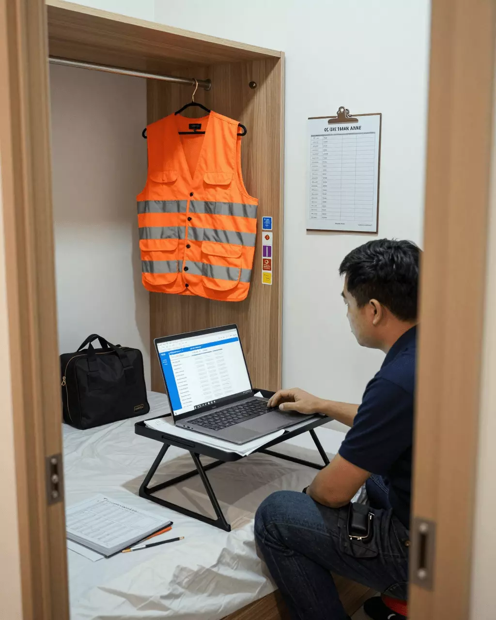 a Vietnamese woman in her late 20s preparing online for Khóa đào tạo tổng quát IELTS dành cho mục tiêu làm việc, di cư và nhập cư