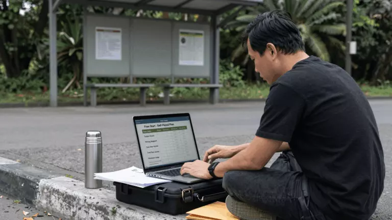 a Vietnamese woman in her late 20s preparing online for Học phí khóa học IELTS: Chi phí luyện thi IELTS trực tuyến nên là bao nhiêu?