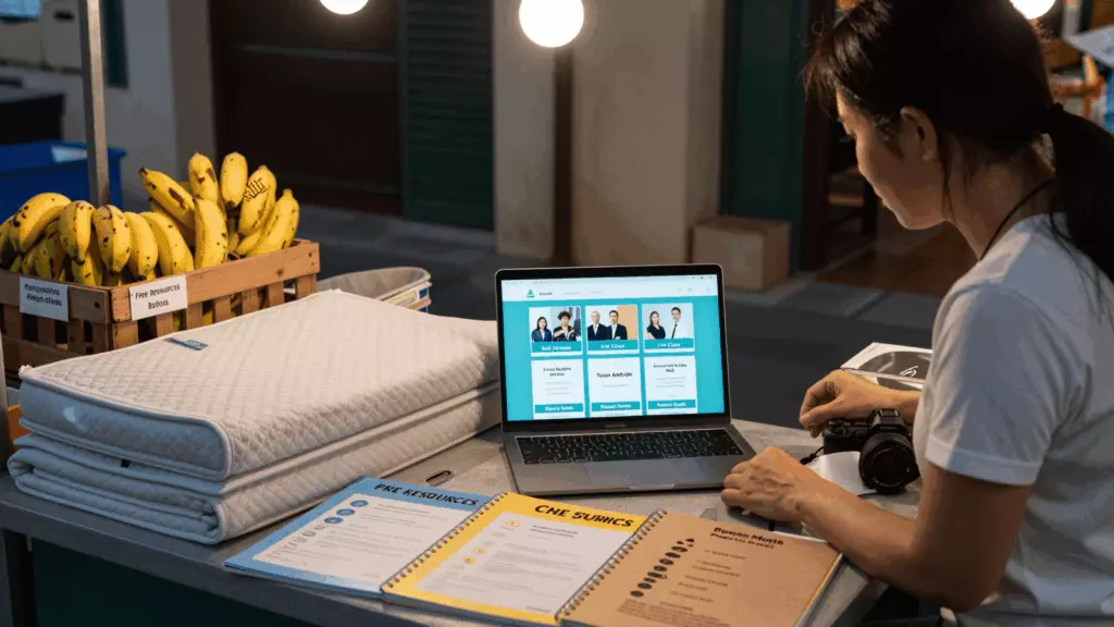 a Vietnamese woman in her late 20s working through So sánh