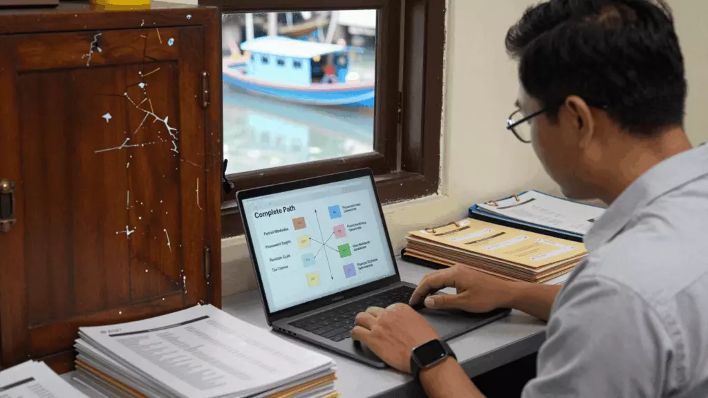 a Vietnamese woman in her late 20s working through So sánh