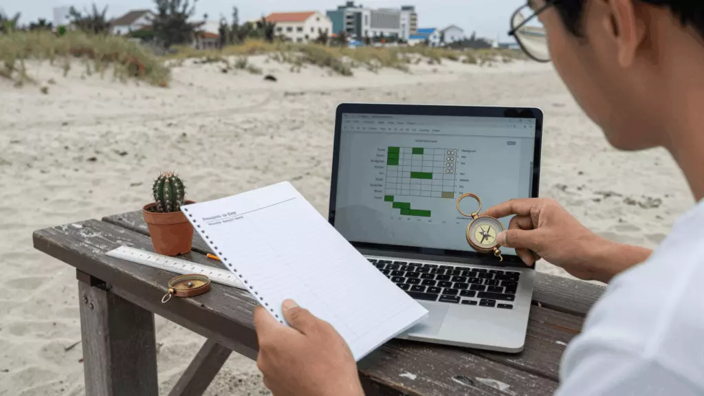 Học viên IELTS xem lại kế hoạch học tập và nhật ký lỗi để chuẩn bị cho Band 7