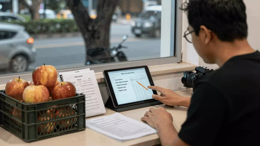 a Vietnamese woman in her late 20s working through Xác định vị trí