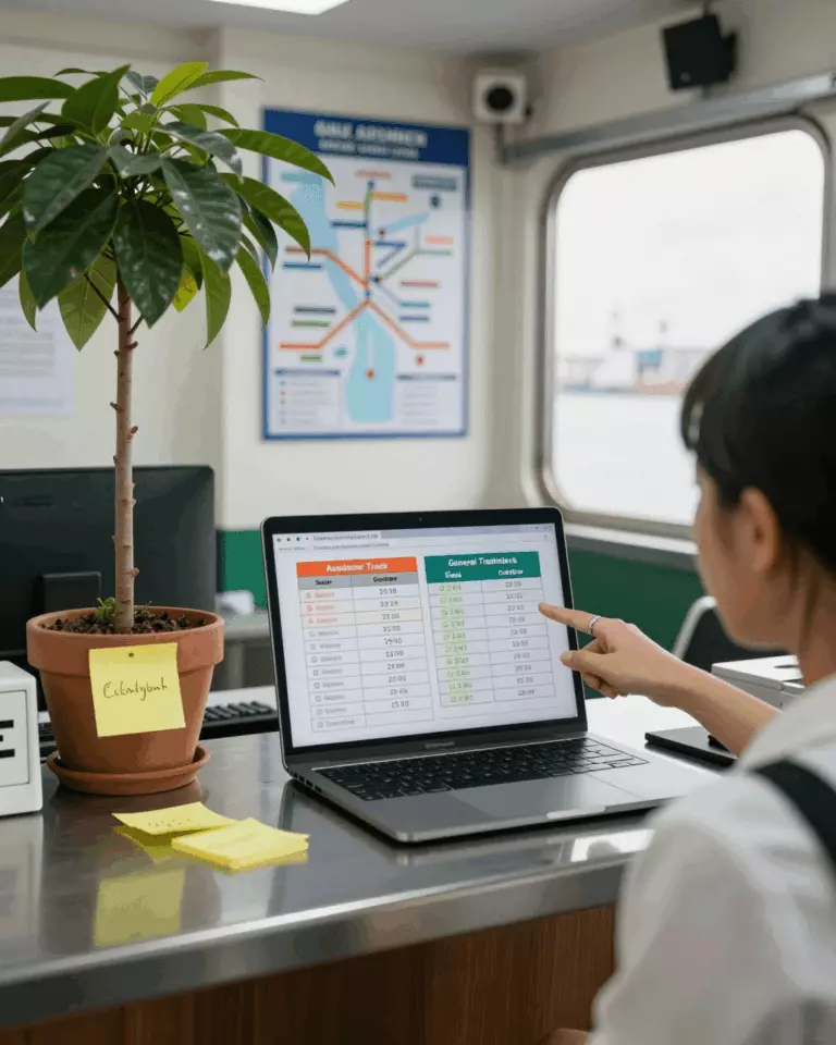 a Vietnamese woman in her late 20s preparing online for IELTS Học thuật và Đào tạo Tổng quát: Bạn cần Bài kiểm tra và Khóa học nào?