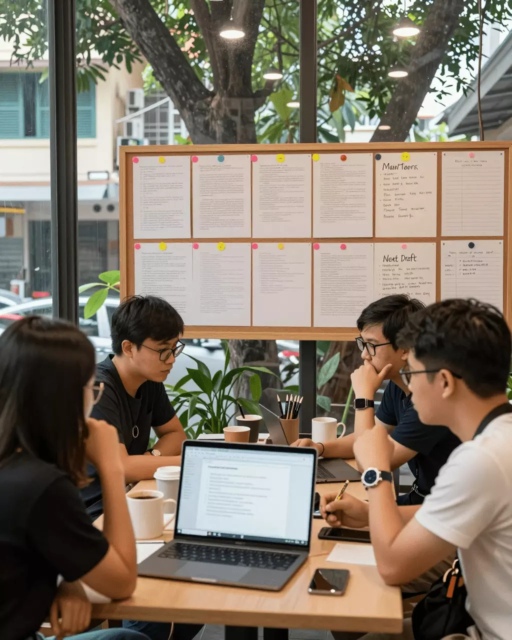 a Vietnamese woman in her late 20s preparing online for Trình kiểm tra bài luận IELTS và phản hồi của giáo viên: Điều gì thực sự cải thiện khả năng viết?