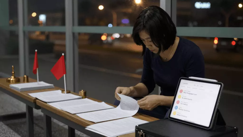 a Vietnamese woman in her late 20s working through Sửa đổi
